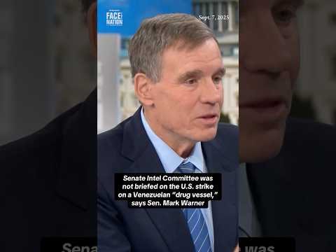 Sen. Mark Warner on strike on alleged Venezuelan drug boat #shorts