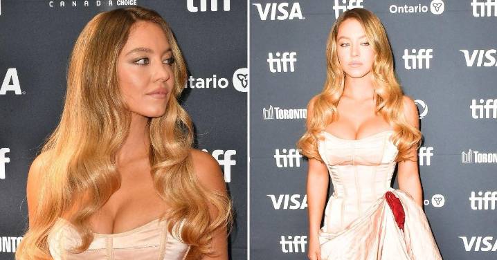 Sydney Sweeney Smolders as Her Cleavage Nearly Busts Out of Dress on the Red Carpet: Photos