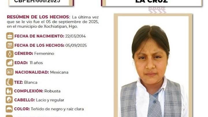 Hallan sin vida a Maricela, menor de 11 años desaparecida en la Huasteca hidalguense