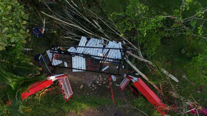 Fuertes lluvias y vientos ocasionaron daños en viviendas del municipio de Nunchía