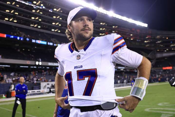 Josh Allen tears up talking about wife in new interview: ‘So proud of her’