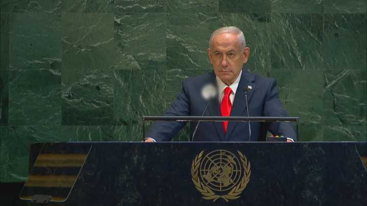 Netanyahu vows to “finish the job” against Hamas in UN speech
