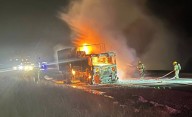 Se incendió un camión sobre la Ruta Nacional N° 3