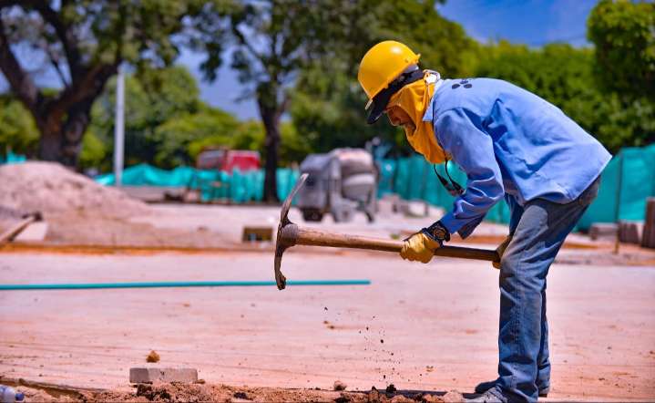 En un 50 % avanza la reconstrucción del parque del barrio El Carmen en Valledupar