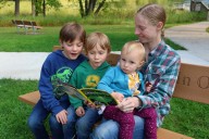 Reading and relaxing in the park