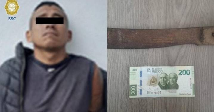 Detienen a hombre que asaltó con machete a transeúnte en Milpa Alta