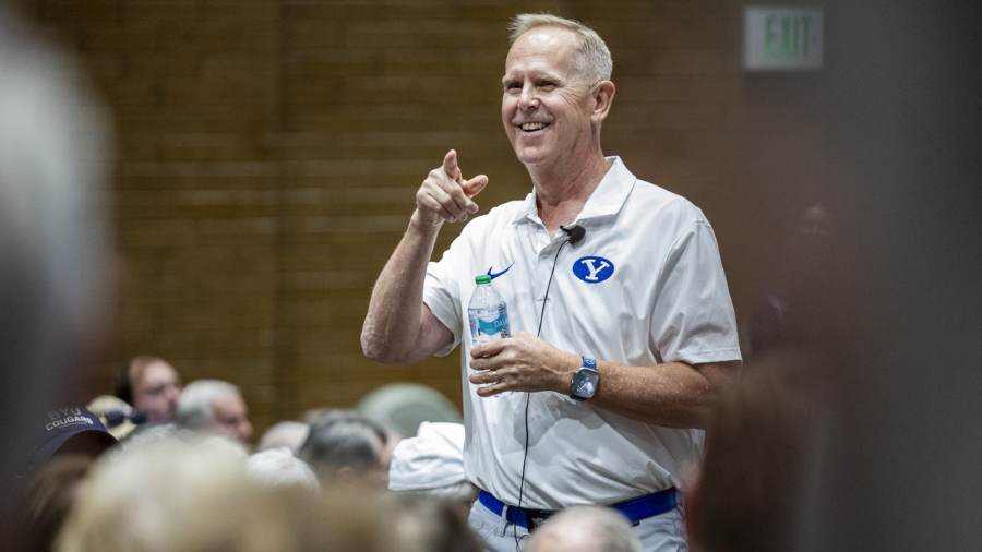 Former BYU AD Tom Holmoe Honored At Football Game Against Stanford