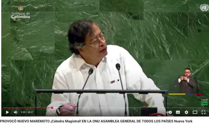 (VIDEO) Discurso integral del Presidente de Colombia Gustavo Petro en la ONU