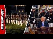 Marine Corps Silent Drill Platoon Performs at the White House