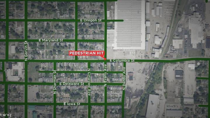 Pedestrian left with serious injuries after Evansville hit