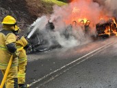 Explota pipa cargada con hidrocarburos en la autopista México
