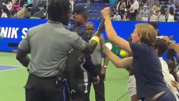 US Open in another snatch storm after security stop fan grabbing Jannik Sinner's bag while it's still on his back
