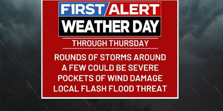 FIRST ALERT WEATHER DAY | Chris Bailey tracks strong storms and heavy rains