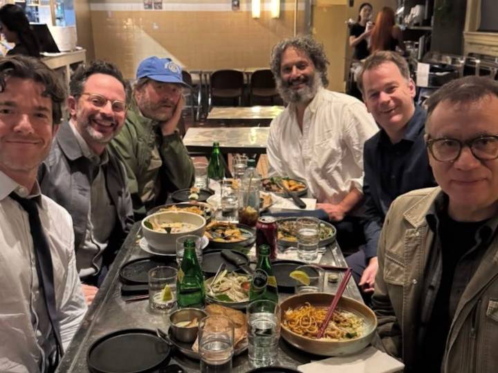 Table of Hollywood stars, comedians enjoy dinner party at Vancouver restaurant