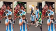 Messi y el capitán de Venezuela se cruzaron en el túnel del Monumental tras la victoria