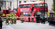 Bus driver in hospital as double-decker injures several outside London train station