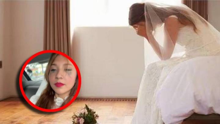 Novia es plantada en el altar y se vuelve viral al llorar en un taxi