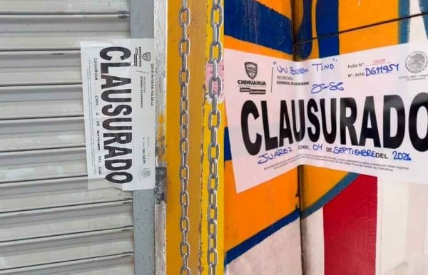 Clausura Gobernación 13 establecimientos en la última semana