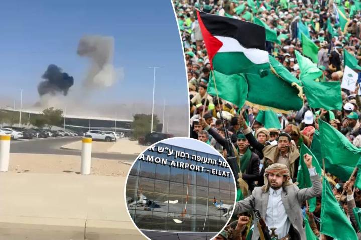 Houthi drone smashes into Israeli airport, injuring 2