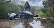 Man's huge pile of waste found dumped on country lane