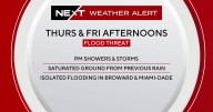 NEXT Weather Alert issued for Thursday and Friday ahead of potential flooding in South Florida