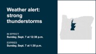 Marble-sized hail forecast with thunderstorms to hit East Slopes of the Oregon Cascades and Central Oregon Sunday