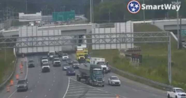 Crash near I-24/I-75 split causes heavy eastbound traffic
