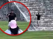 Extranjero burla seguridad y sube la pirámide de Kukulcán en Chichén Itzá