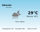 AEMET: El tiempo para Albacete – 9 de Septiembre de 2025
