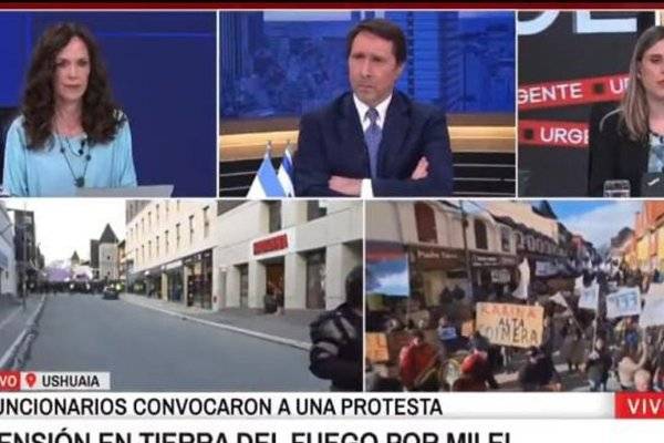 La reacción de Feinmann al enterarse en vivo que Milei tuvo que cancelar el acto por las por las protestas