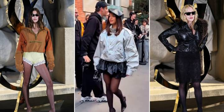 De Madonna a Emilia Mernes, qué celebridades deslumbraron en la Semana de la Moda de París con sus looks