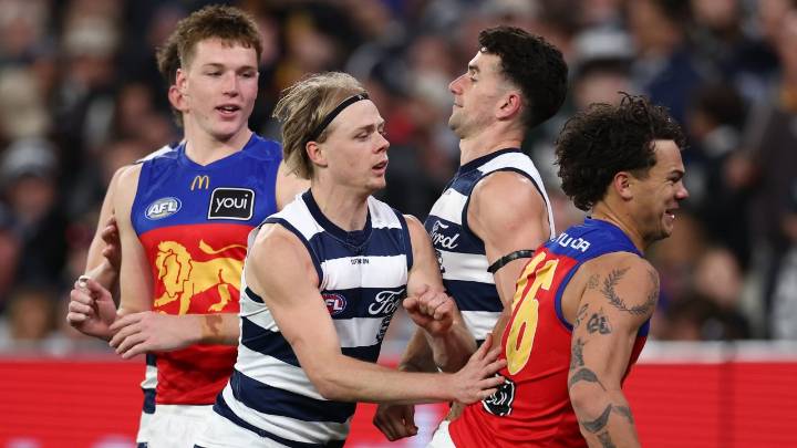 'It p***ed us off': Footy world left fuming over controversial calls as Geelong book preliminary finals spot