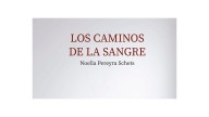 "Los Caminos de la Sangre" de Noelia Pereyra Schets