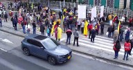 Movilidad en Bogotá: Manifestación en el centro de la ciudad