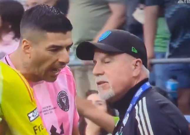 Luis Suarez spits at Seattle Sounders staff member and sparks brawl after Inter Miami defeat