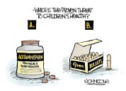 Cartoonist’s take: ‘Tylenol versus bullets’