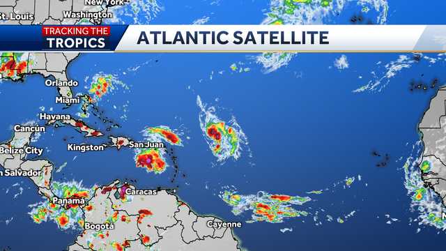 Tropical Storm Humberto forms in the Atlantic Ocean
