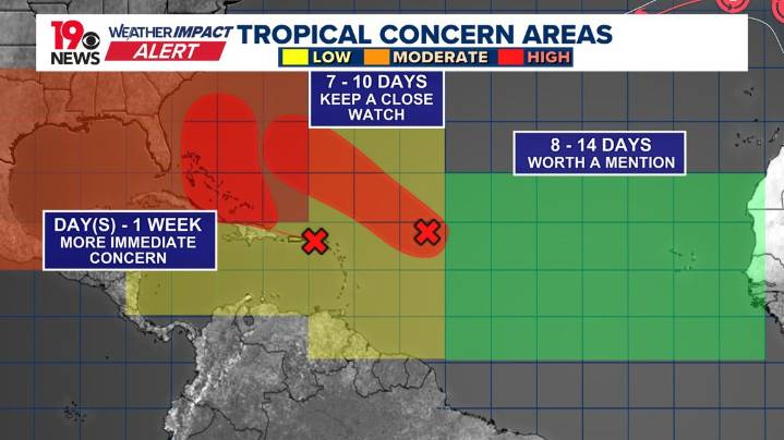 Tracking the tropics: Two systems could strengthen in the Atlantic