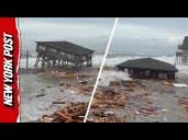 Hurricane Imelda Threatens North Carolina, Causing Beachfront Housing Collapses
