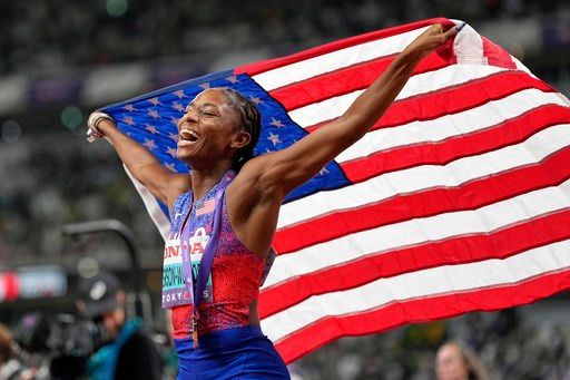 New US sprint star Melissa Jefferson-Wooden helped save her dad's life when she was 17