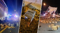 Tractor-trailer loaded with M&Ms rear-ends truck, spewing candy on New Jersey highway