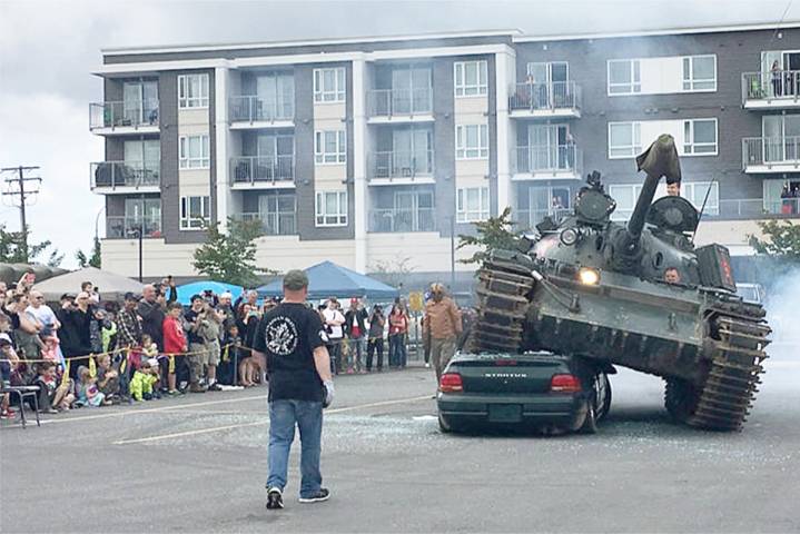 Cloverdale Legion to crush cars with a tank