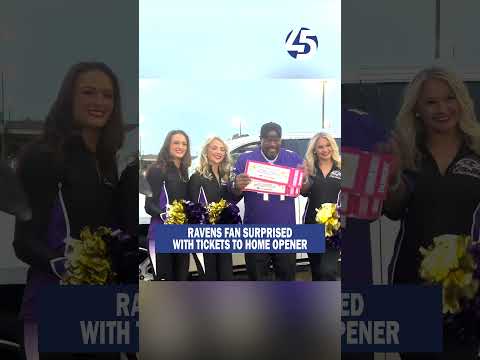 Ravens fan surprised with tickets to team's home opener