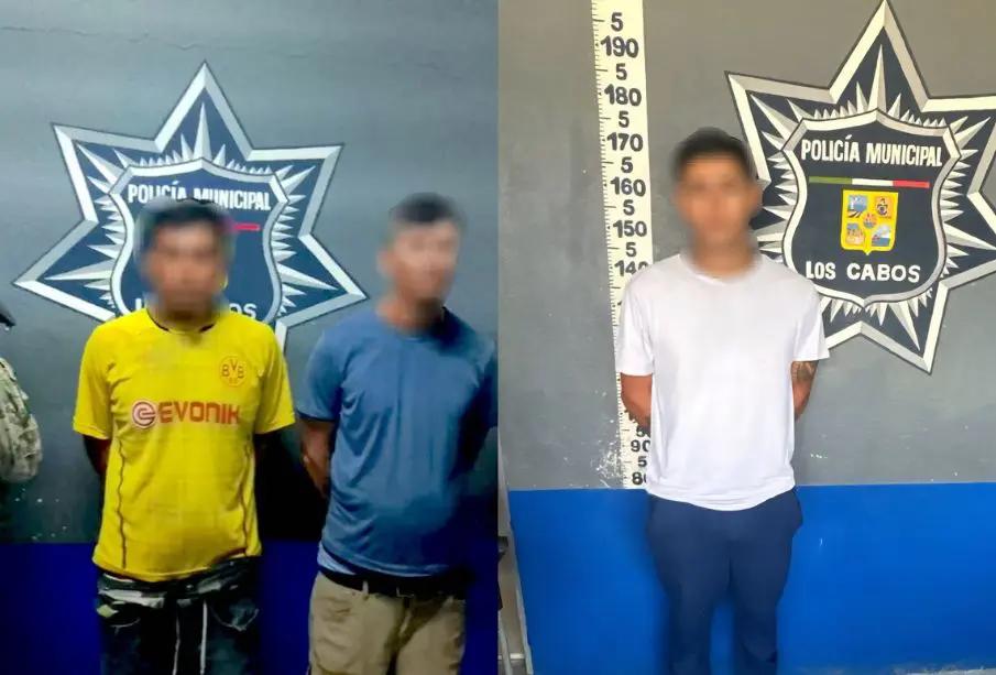 Robo y narcomenudeo: tres personas aseguradas en distintos hechos en Cabo San Lucas