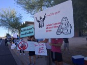 Protesters call for SUSD Board Member Carine Werner to resign