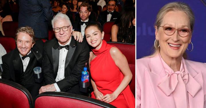 Selena Gomez Catches Costar Martin Short Texting Rumored Girlfriend Meryl Streep at the 2025 Emmys: Watch the Cute Moment