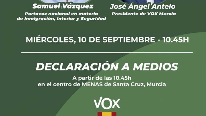 Delegación del Gobierno advierte a VOX de la ilegalidad de manifestarse en el centro de menores de Santa Cruz