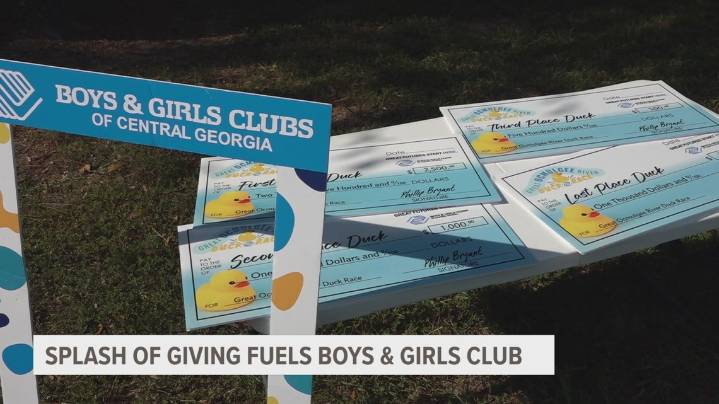 Rubber ducks make a splash for kids' wellness in Central GA race