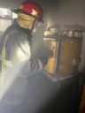 Bomberos Policiales asistieron al Club de Emprendedores por principio de incendio de un horno cerámico
