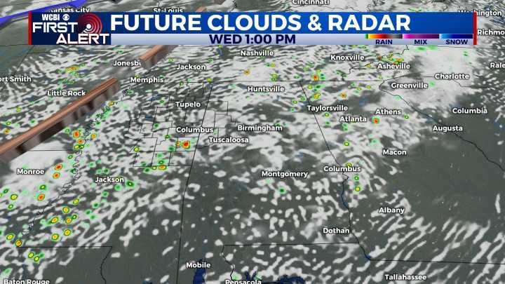 Rain chance continues a little lighter